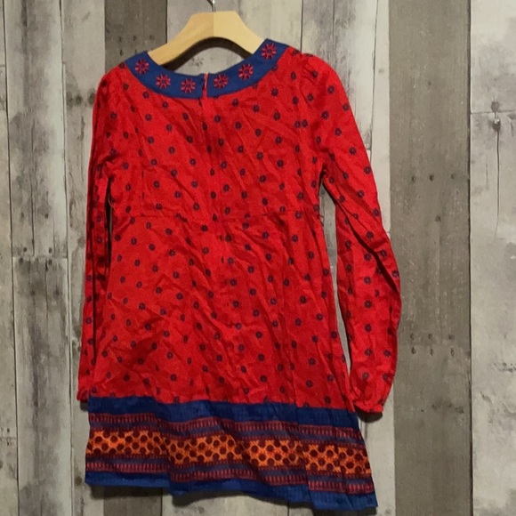 American Girl desert flower red boho tassel tunic dress size 7 Josephina - Picture 5 of 7
